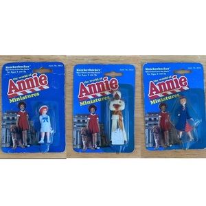 Vintage LOT 1982 Orphan Annie Miniatures: Annie, Punjab, Miss Hannigan figures